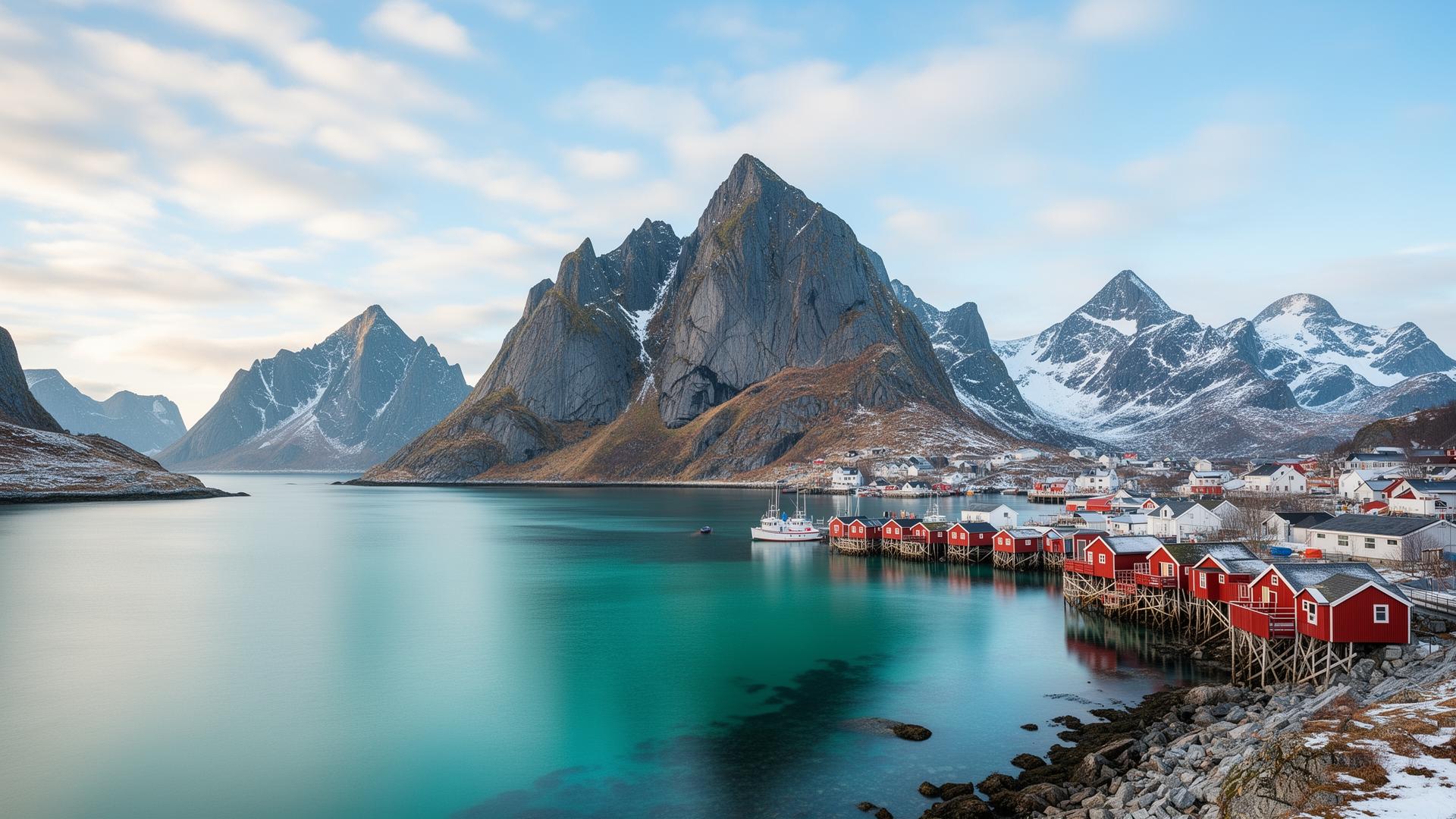 Lofoten, Norge - Dramatisk kystlandskap